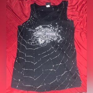 Black Tye Dye Harley Davidson Tank